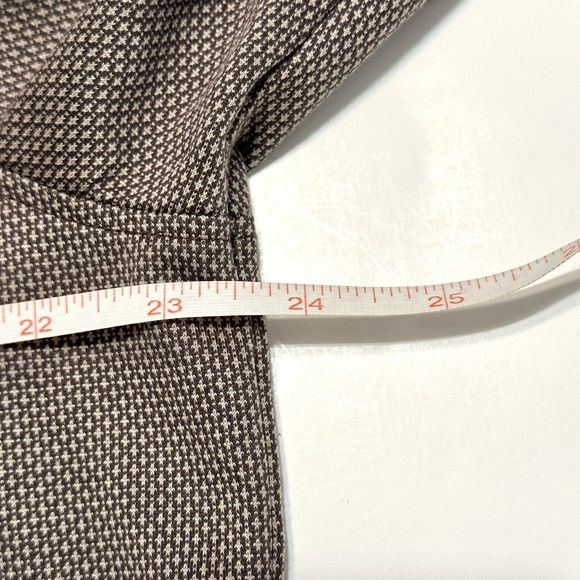 Untuckit Polo Shirt Long Sleeve Brown Damaschino Diamond Casual Men's Size XL - Picture 4 of 12